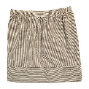 Isaac Mizrahi Seersucker‎ Short Skirt Stretch Light White Blue Striped Cotton 2